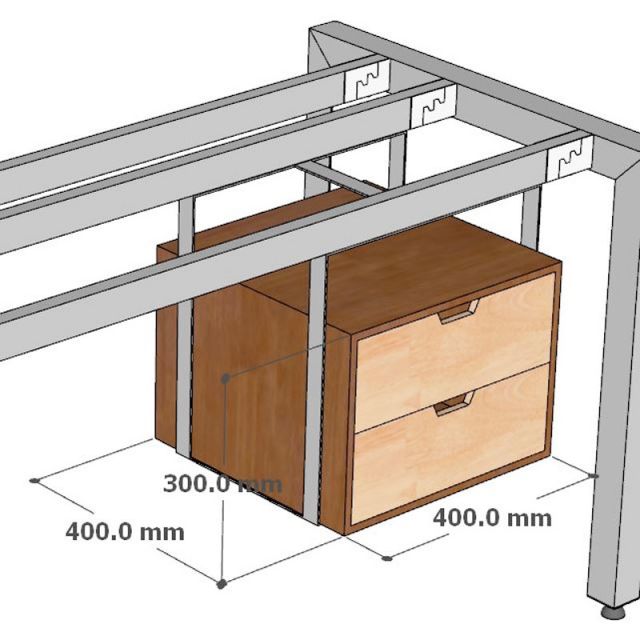 Bàn có tủ treo 160x70cm gỗ tự nhiên HBTA027