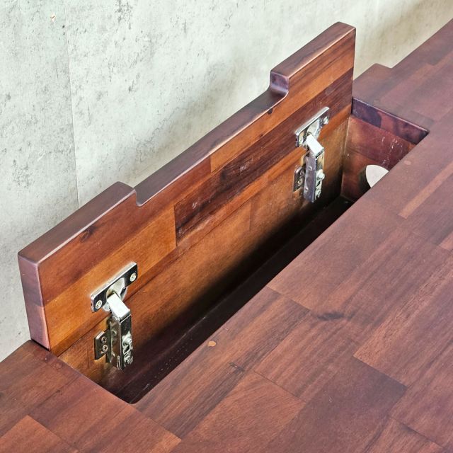 Bàn có tủ treo 160x70cm gỗ tự nhiên HBTA027