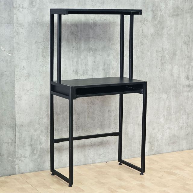 Bàn máy tính liền kệ 70x40x140cm gỗ cao su CD68052