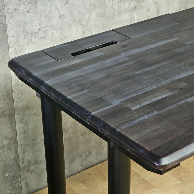 Bàn làm việc có hộp điện 160x70x75cm gỗ tràm hệ TIO HBTO054