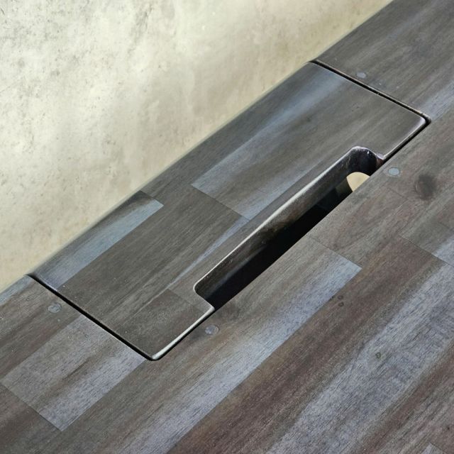Bàn làm việc có hộp điện 160x70x75cm gỗ tràm hệ TIO HBTO054
