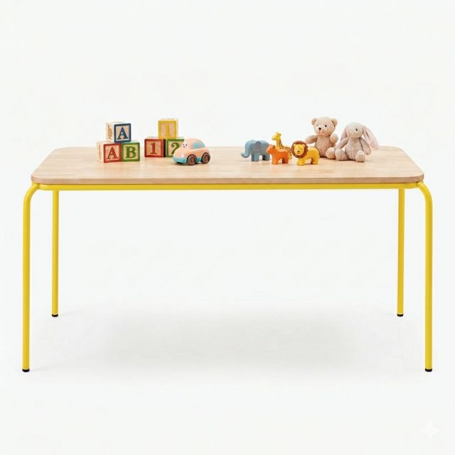 Bàn trẻ em 120x60x59cm gỗ cao su KGD057