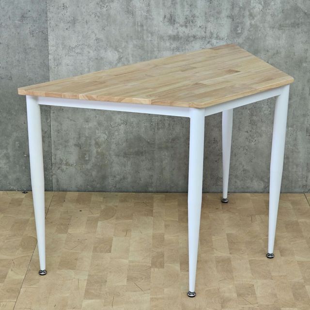 Bàn làm việc hình thang 120x60cm gỗ cao su chân sắt CONE HBLG046