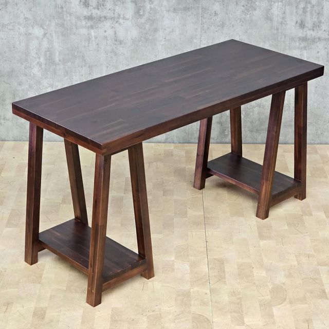 Bàn làm việc 140x60cm gỗ tràm kết hợp kệ để CPU BD68176