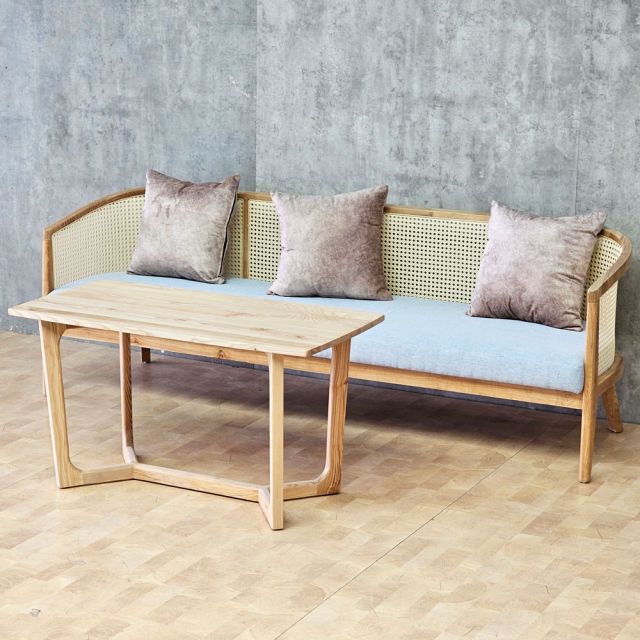 Combo bộ bàn ghế sofa Harvey gỗ Ash CBSF68076