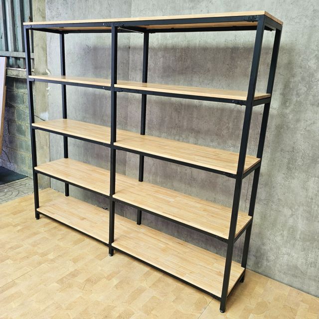 Kệ lắp ráp 5 tầng 200x40x180cm gỗ cao su KTT68029