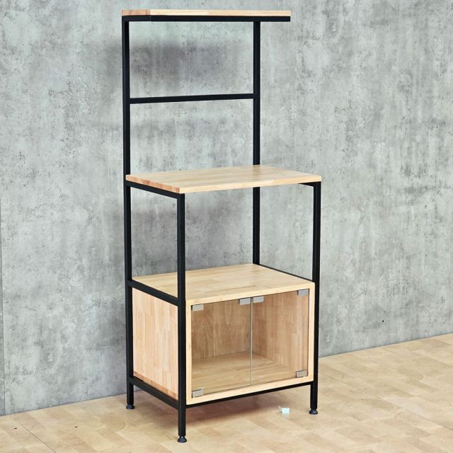 Kệ bếp 55x40x140cm gỗ cao su KB68104