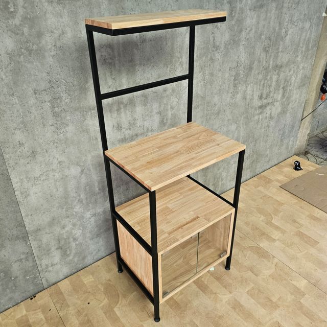 Kệ bếp 55x40x140cm gỗ cao su KB68104