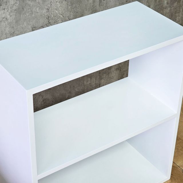 Kệ sách 2 tầng 60x28x65cm gỗ cao su KS68373