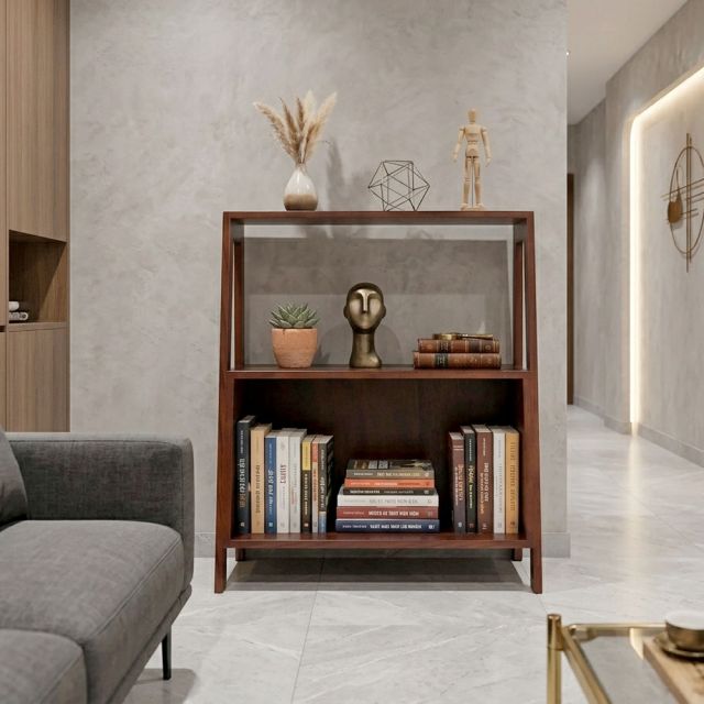 Kệ trang trí 80x40x80cm gỗ cao su KTT68042