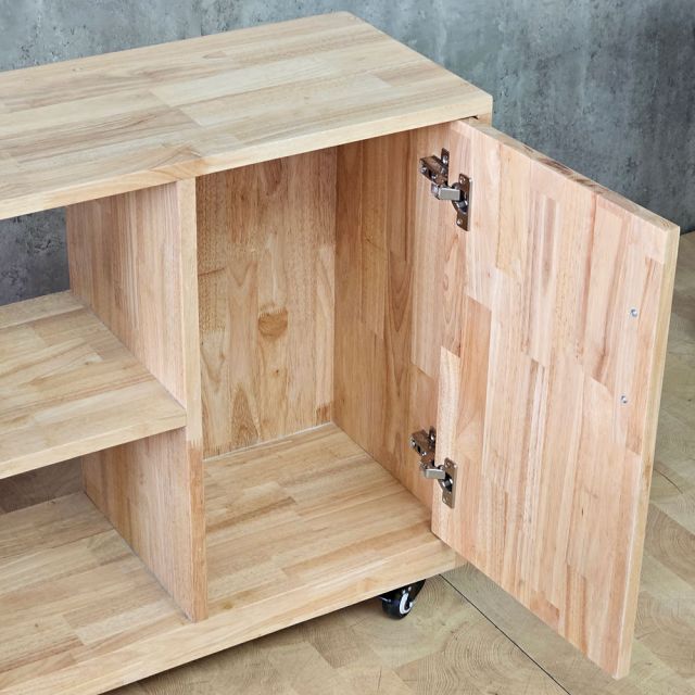 Kệ sách di động 120x30x60cm gỗ cao su KS68340