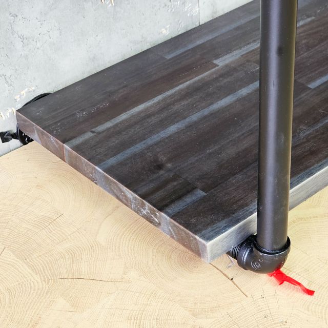 Kệ ống nước treo tường 4 tầng 120x35cm gỗ tràm PPF017