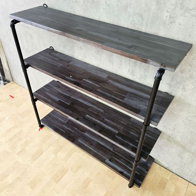 Kệ ống nước treo tường 4 tầng 120x35cm gỗ tràm PPF017