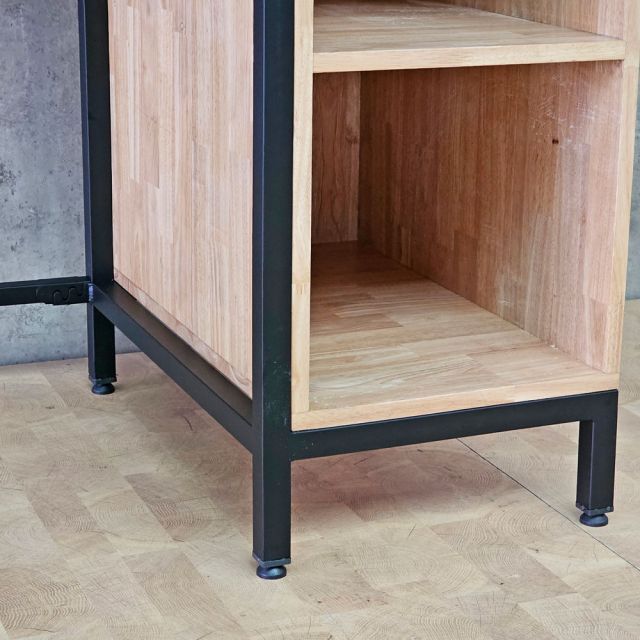 Kệ máy giặt liền tủ kệ 105x65x155cm gỗ cao su KMG68019