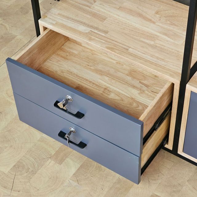 Kệ tủ trang trí 120x35x180cm gỗ cao su KTT68087