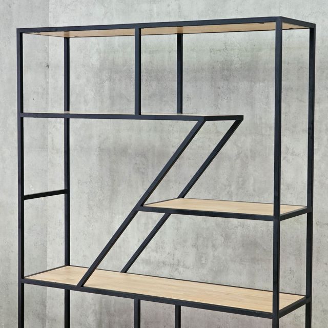 Kệ tủ trang trí 120x35x180cm gỗ cao su KTT68087