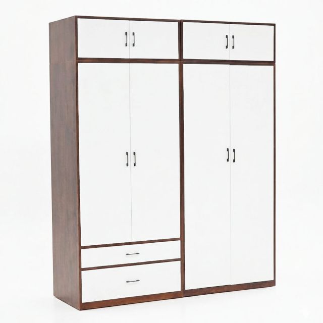 Hệ tủ quần áo 180x60x220cm gỗ cao su TQA68103