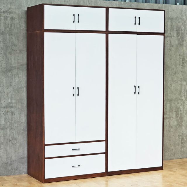Hệ tủ quần áo 180x60x220cm gỗ cao su TQA68103