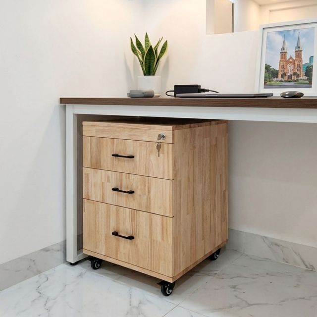 Tủ cá nhân di động 50x50x67cm gỗ cao su TCN68101