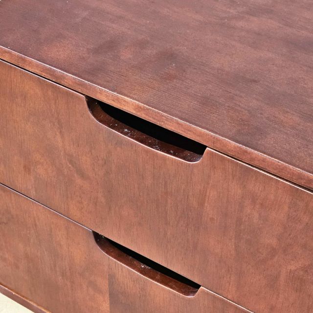 Tủ đầu giường 2 ngăn kéo 40x30x37cm gỗ cao su TDG68077