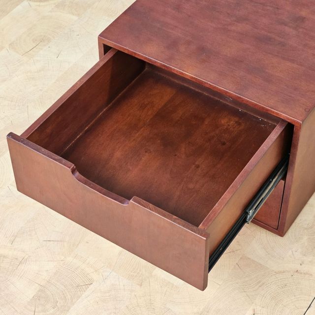 Tủ đầu giường 2 ngăn kéo 40x30x37cm gỗ cao su TDG68077