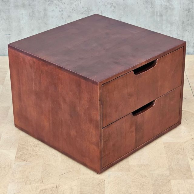Tủ đầu giường 2 ngăn kéo 40x30x37cm gỗ cao su TDG68077