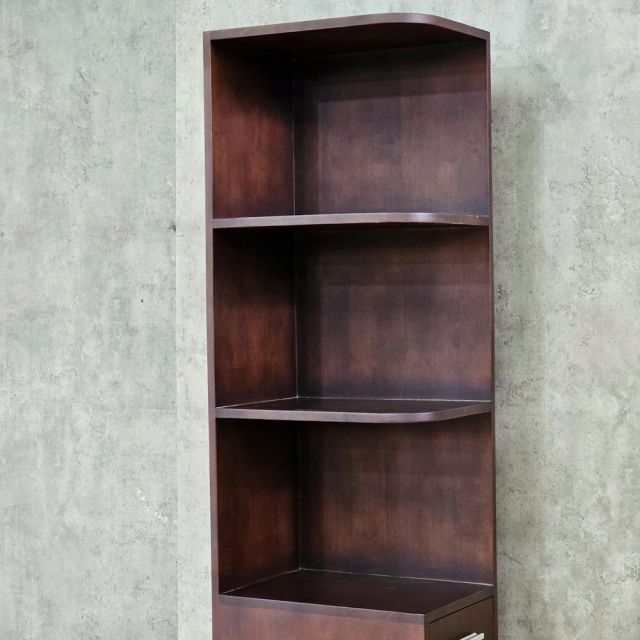 Tủ kệ góc tường 32x45x200cm gỗ cao su chân sắt KGT68061