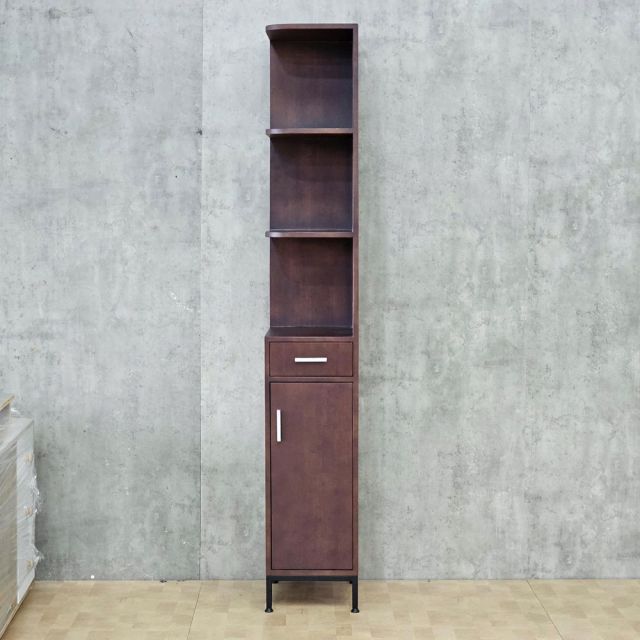 Tủ kệ góc tường 32x45x200cm gỗ cao su chân sắt KGT68061