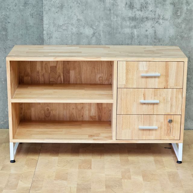 Tủ hồ sơ thấp 100x40x63cm gỗ cao su TCN68100
