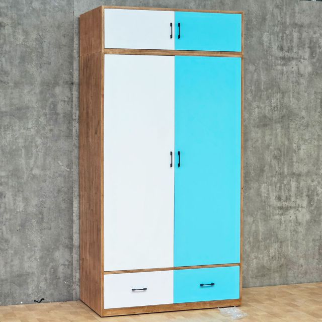 Tủ quần áo 120x60x220cm gỗ cao su TQA68102