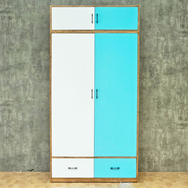 Tủ quần áo 120x60x220cm gỗ cao su TQA68102