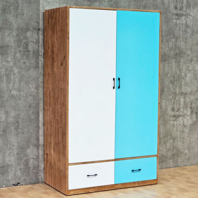 Tủ quần áo 120x60x188cm gỗ cao su TQA68101