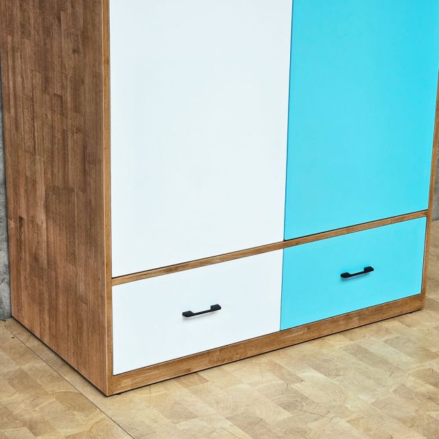 Tủ quần áo 120x60x188cm gỗ cao su TQA68101