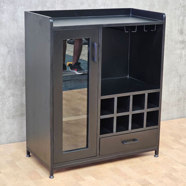 Tủ rượu 80x40x95cm gỗ cao su KR68007