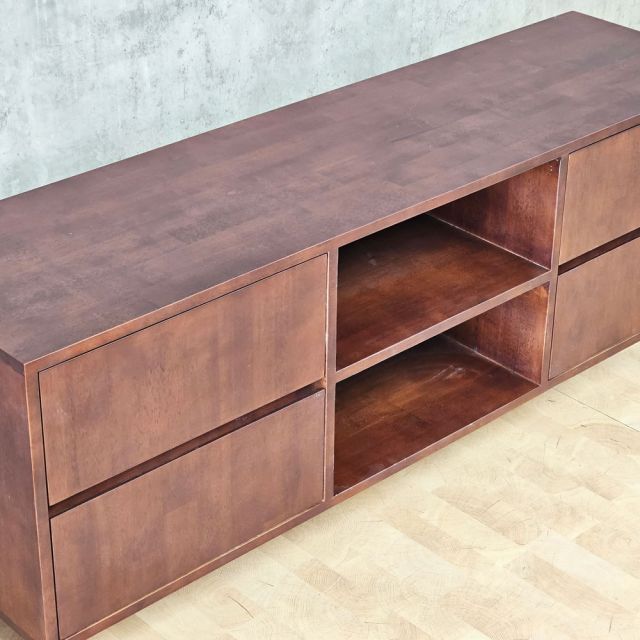Kệ tủ TV 150x40x60cm gỗ cao su KTV68141