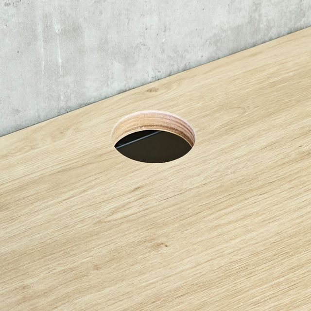 Bàn làm việc 160x80cm gỗ Plywood màu bê tông chân sắt Uconcept HBUC044