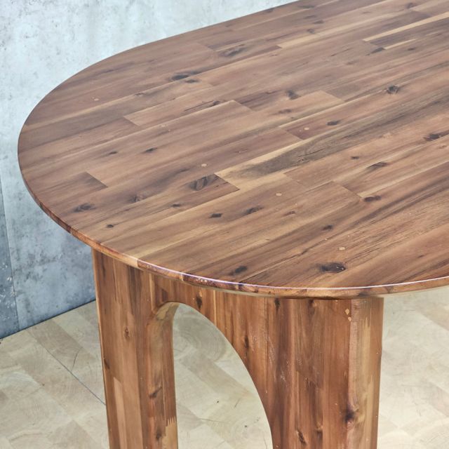 Bàn ăn Oval 160x80cm gỗ tràm BA68317