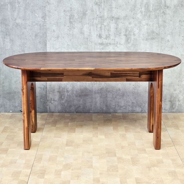 Bàn ăn Oval 160x80cm gỗ tràm BA68317