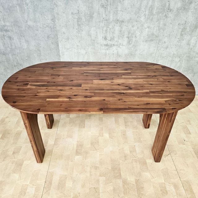 Bàn ăn Oval 160x80cm gỗ tràm BA68317