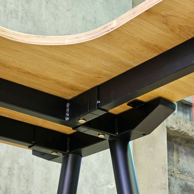 Bàn góc L 100x110cm gỗ plywood hệ CONE HBCO084