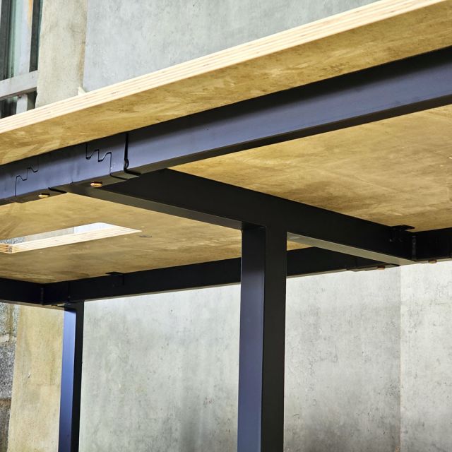 Bàn cụm 4 chô ngồi 240x120cm gỗ plywood HBRT109