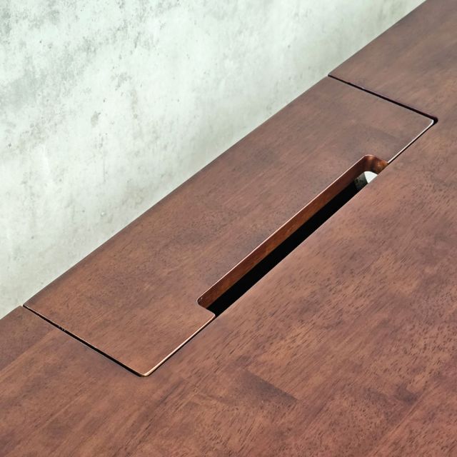 Bàn làm việc có hộp điện 175x60cm gỗ cao su ZD046