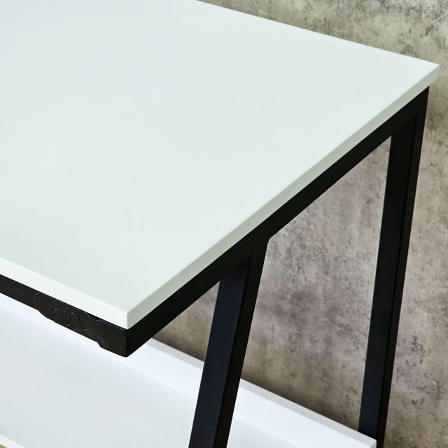 Bàn làm việc liền kệ 100x60cm gỗ cao su FD68093