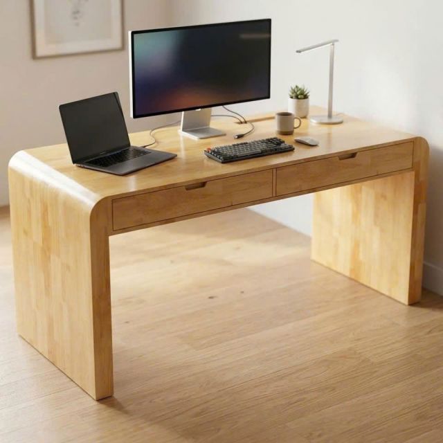 Bàn có ngăn kéo 140x60cm gỗ cao su BD68195