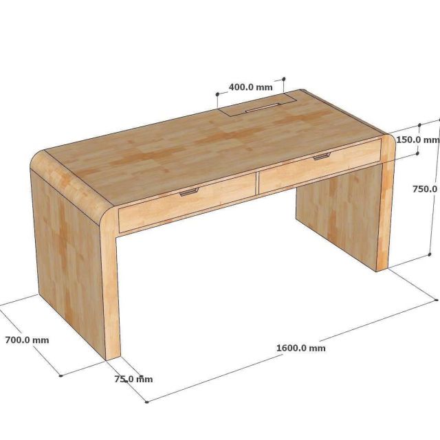 Bàn có ngăn kéo 140x60cm gỗ cao su BD68195