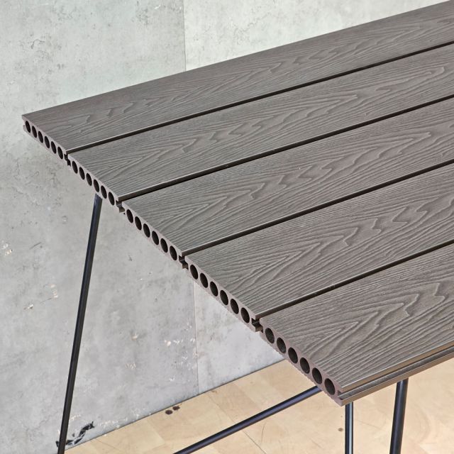Bàn ăn ngoài trời 180x80cm gỗ nhựa BNT007