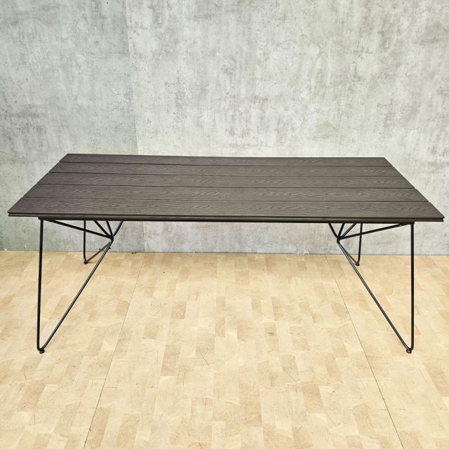Bàn ăn ngoài trời 180x80cm gỗ nhựa BNT007