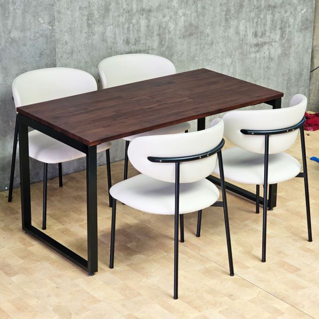 Combo bàn ăn chữ nhật 140x70cm và 4 ghế Orleando BBA241