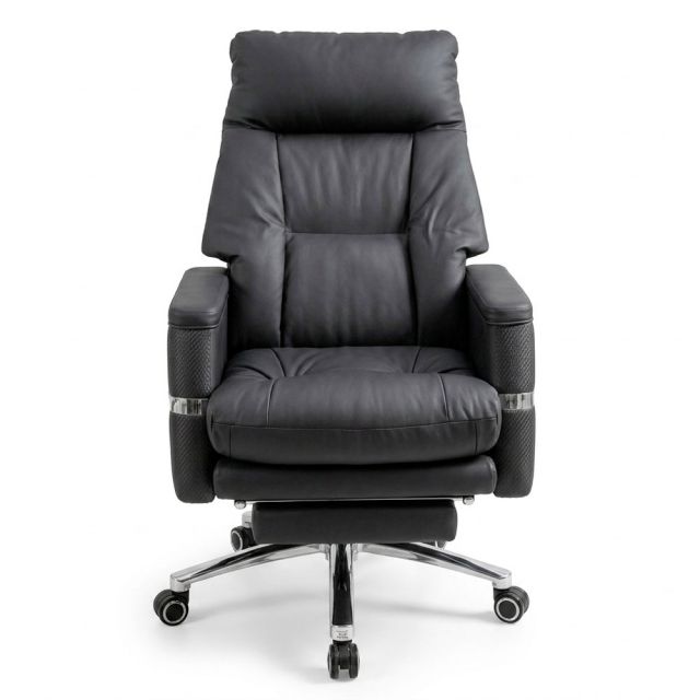 Ghế giám đốc ngả lưng gác chân bọc da MF1918