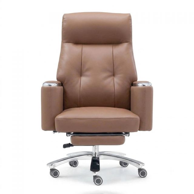 Ghế giám đốc ngả lưng gác chân bọc da MFA2518